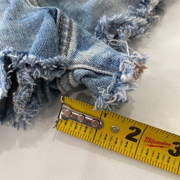 PINK Victoria's Secret Denim Jean Short Shorts Daisy Pocket Size 0 - Picture 3 of 7